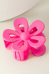 Rose Red Sweet Hollowed Flower Shape Claw Clip